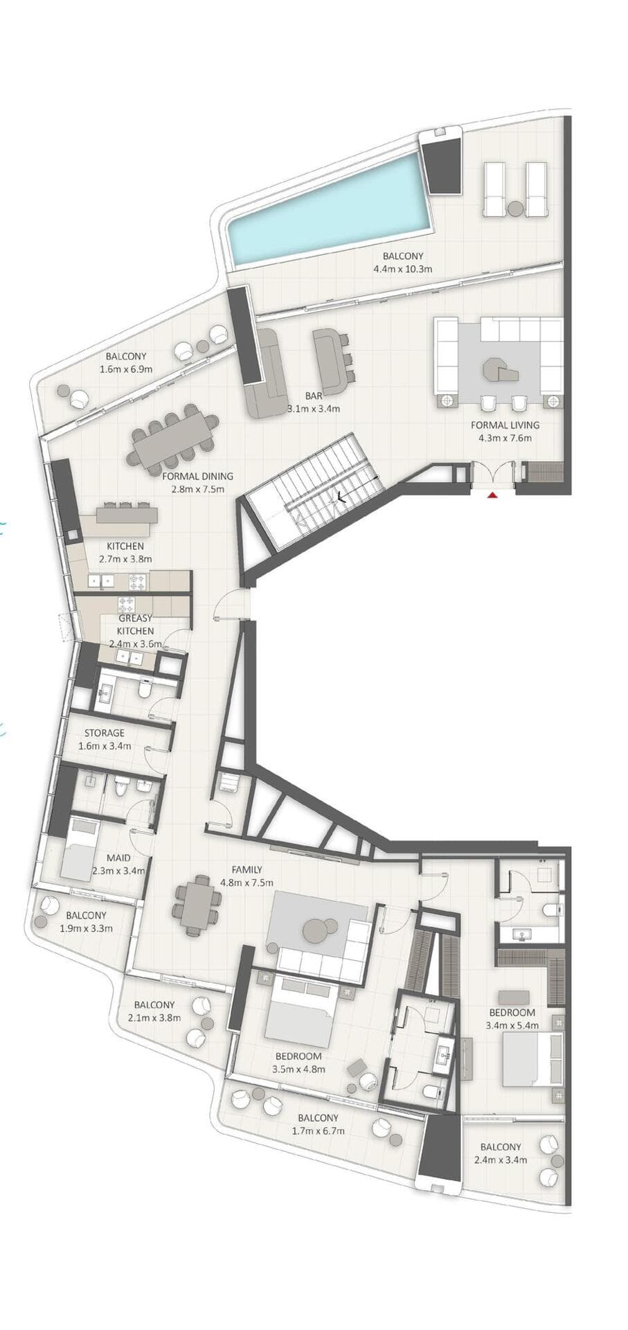 4 Bedroom Duplex Penthouse