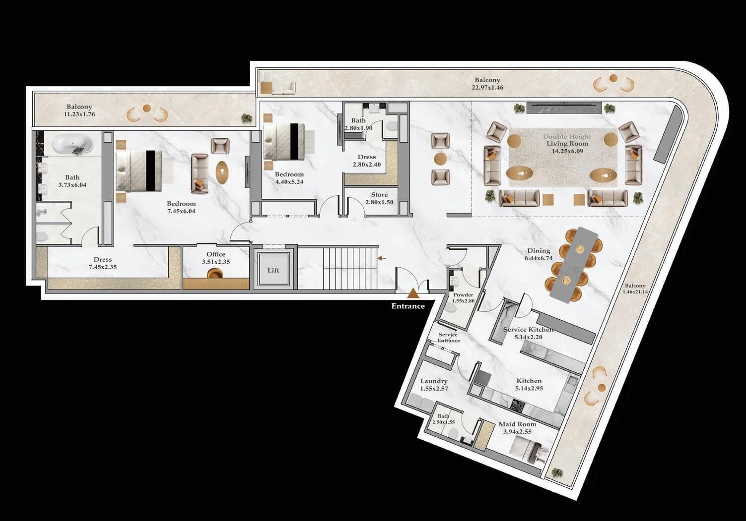 5 Bedroom Penthouse D