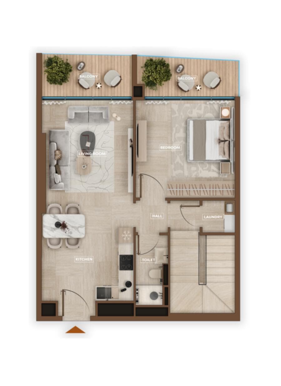 2 Bedroom Duplex Type B