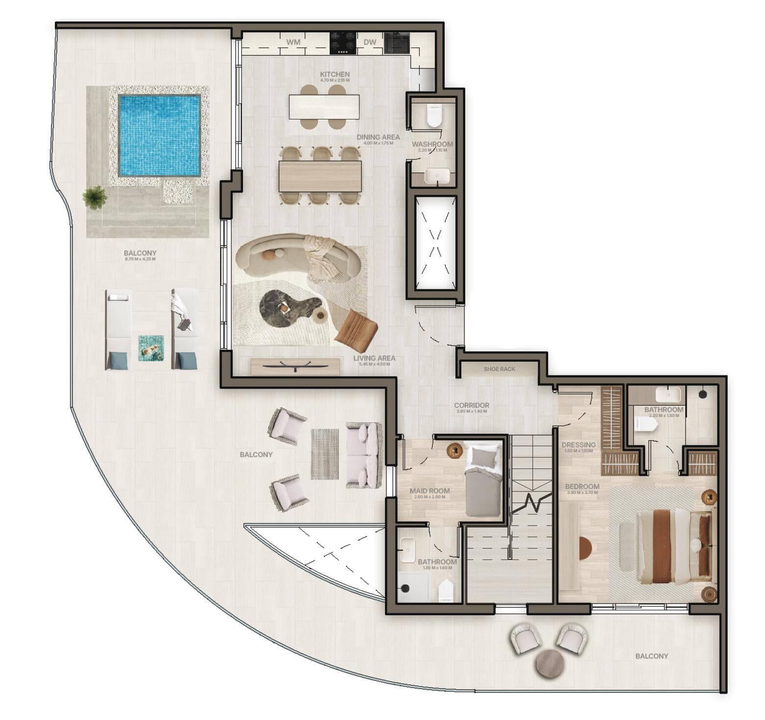 3 Bedroom Duplex Type A