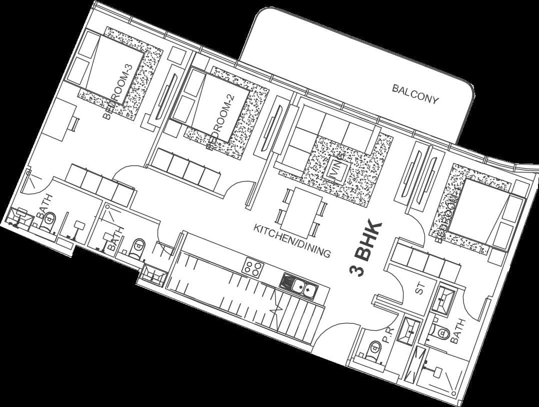 3 Bedroom + Roof
