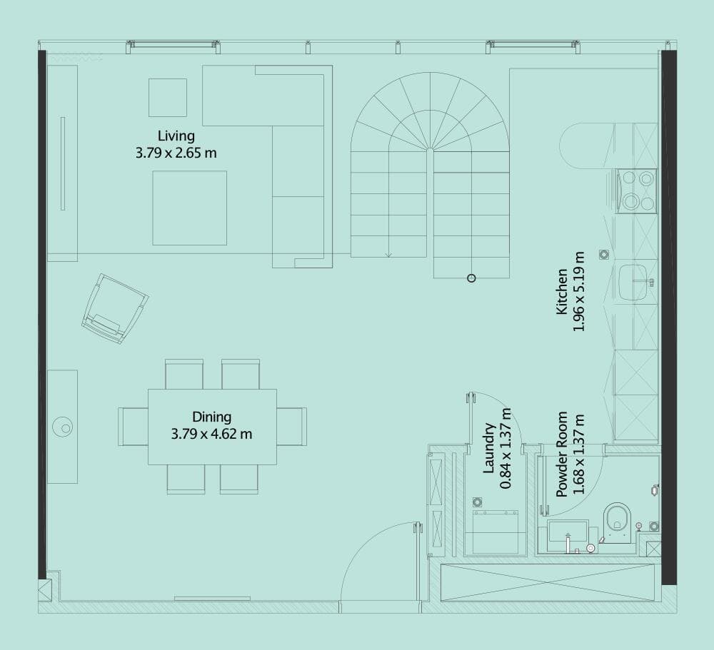 Two bedroom loft 2207
