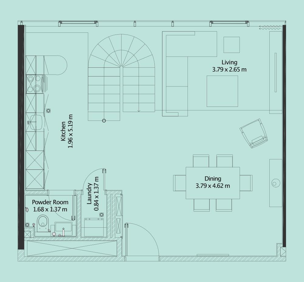 Two bedroom loft 2110