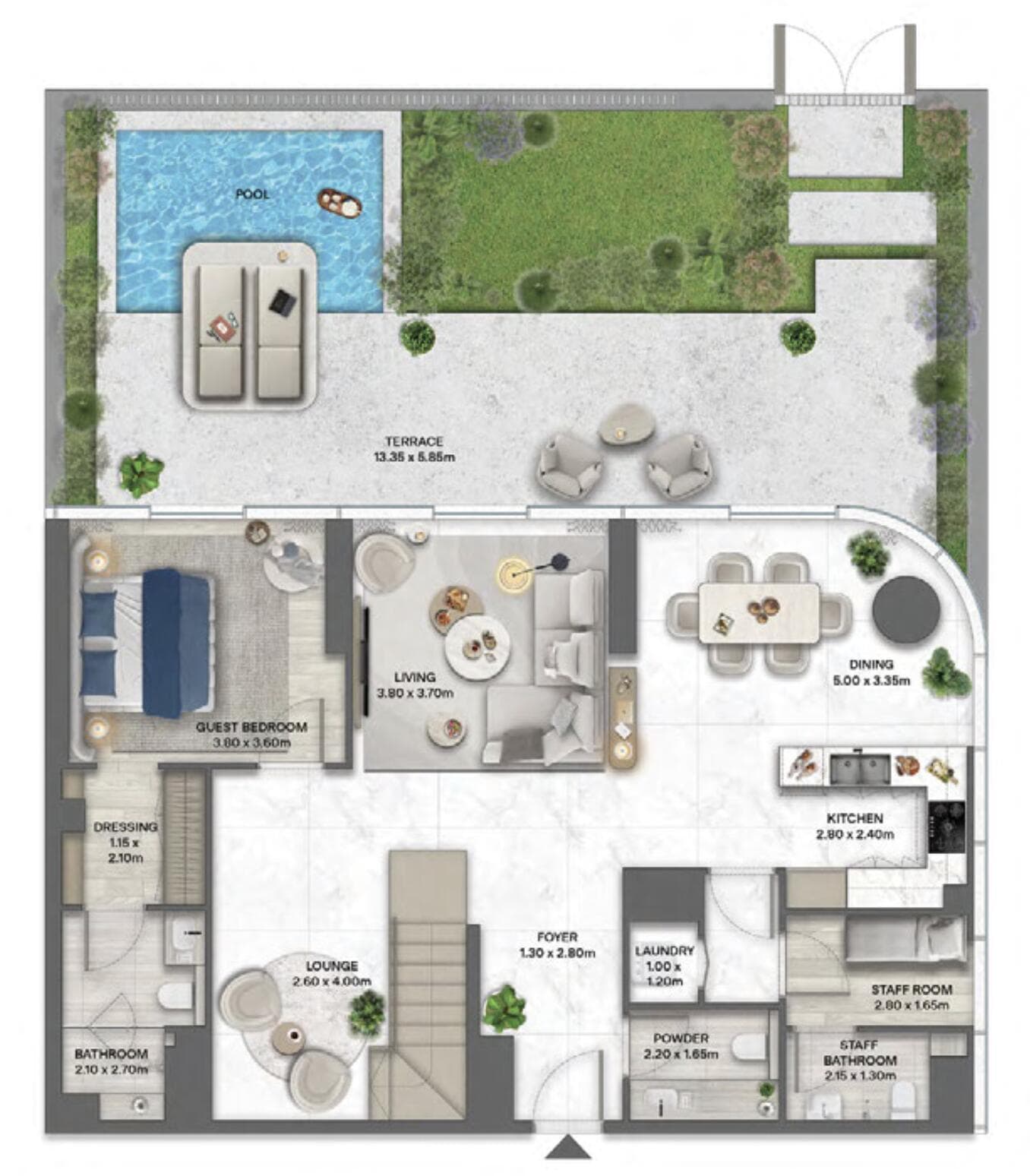 3 Bedroom Duplex - Wellness Collection - Type 11