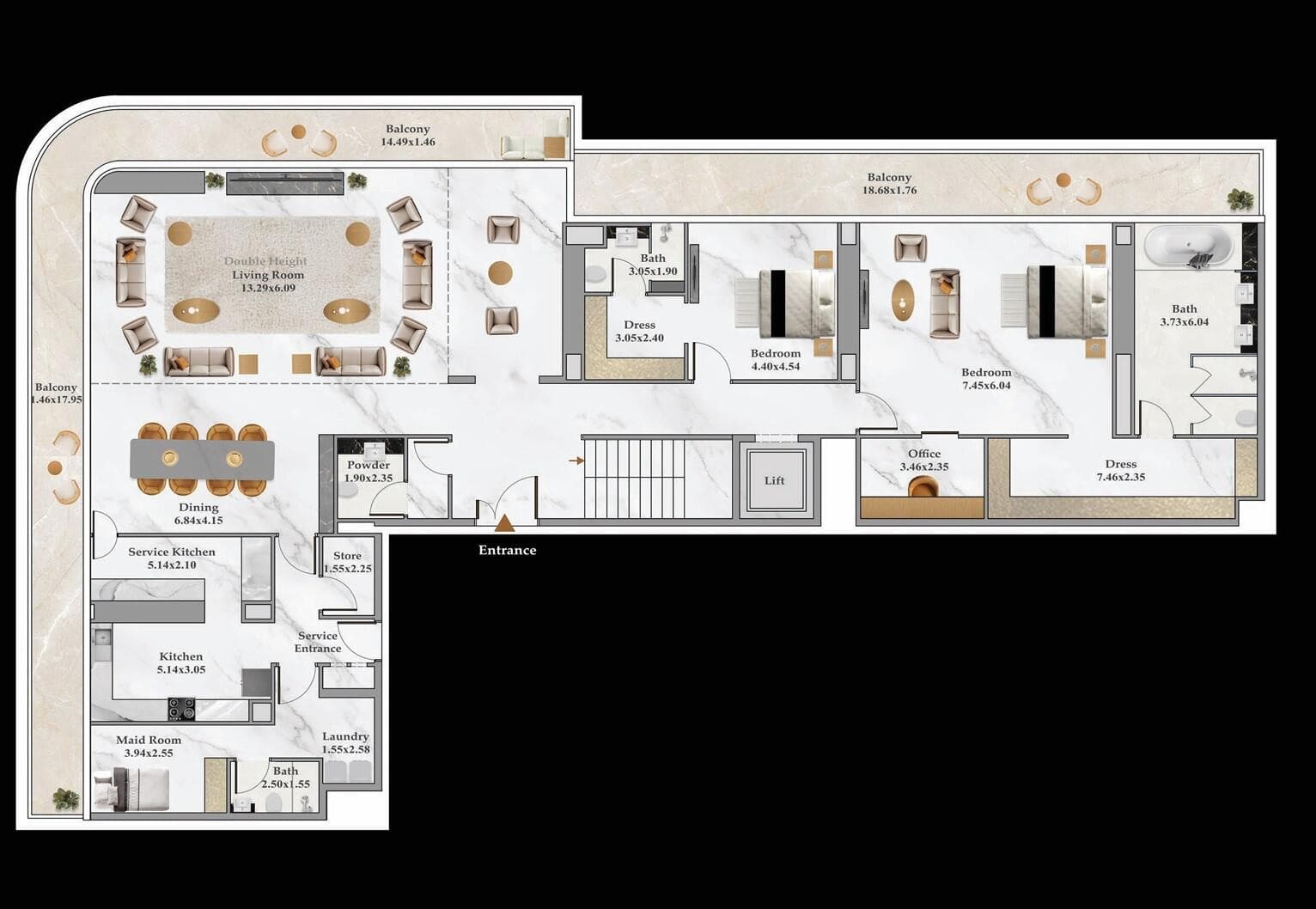 5 Bedroom Penthouse A